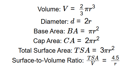 Hemisphere Surface Area Formula